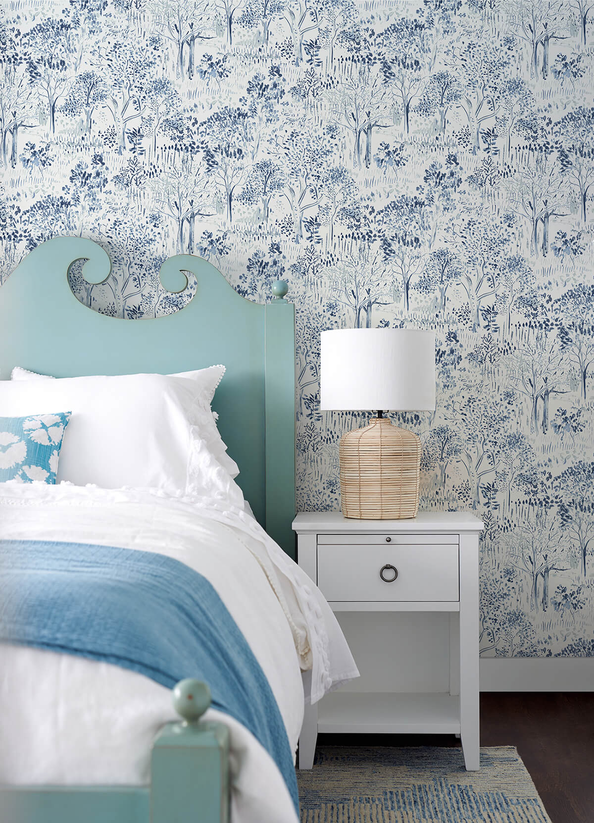 walden-navy-forest-wallpaper-york-wallcoverings-3124-13893 - York Wallcoverings Wallpaper