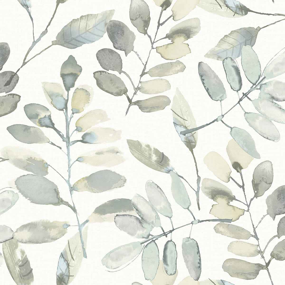 Pinnate Grey Leaves Wallpaper - York Wallcoverings - 3124-13905