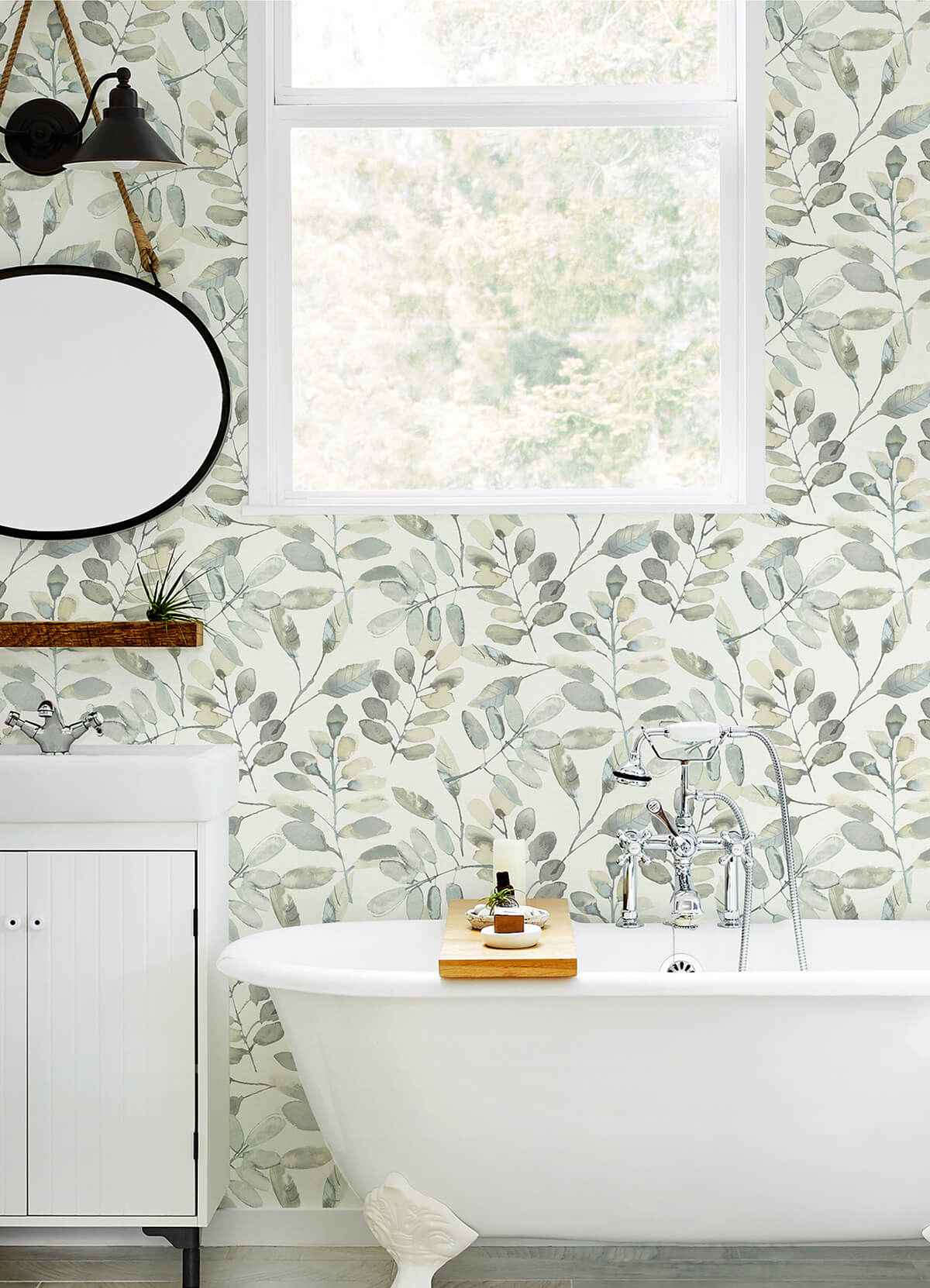 Pinnate Grey Leaves Wallpaper - York Wallcoverings - 3124-13905 - York Wallcoverings Wallpaper
