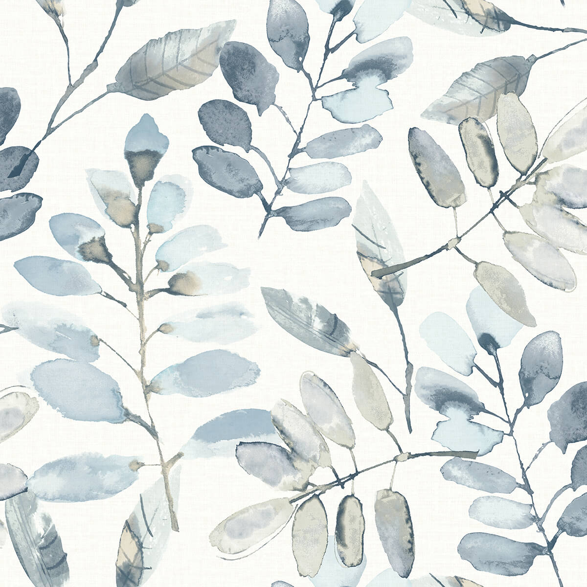 pinnate-blue-leaves-wallpaper-york-wallcoverings-3124-13908 - York Wallcoverings Wallpaper