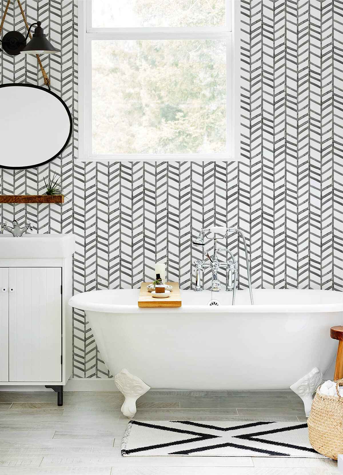 Fletching Black Geometric Wallpaper - York Wallcoverings - 3124-13924 - York Wallcoverings Wallpaper