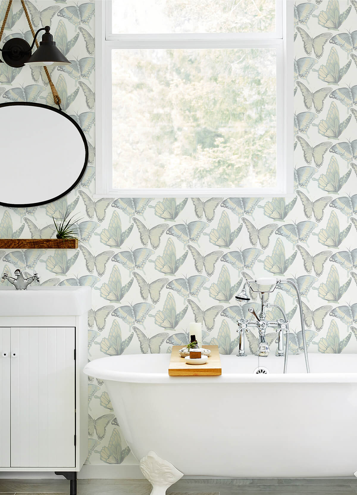 janetta-mint-butterfly-wallpaper-york-wallcoverings-3124-13935 - York Wallcoverings Wallpaper