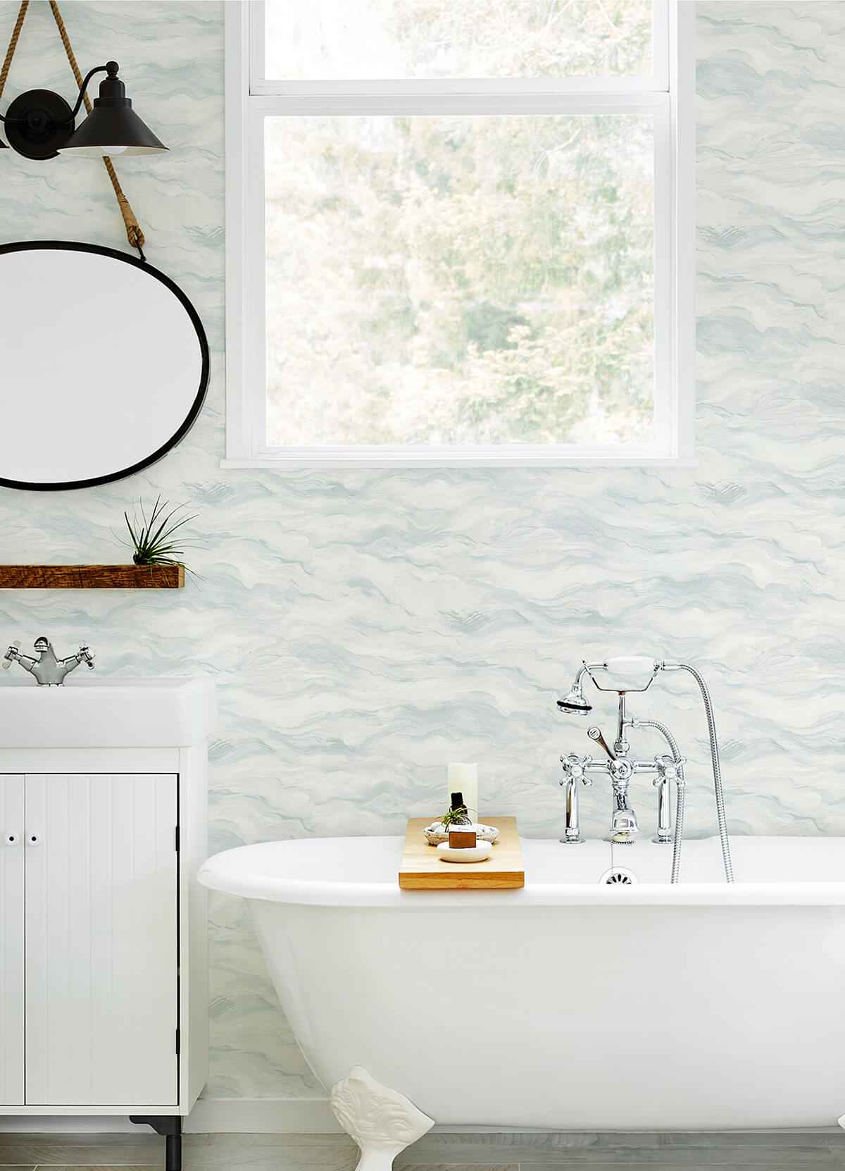 Cirrus Blue Wave Wallpaper - York Wallcoverings - 3124-13951 - York Wallcoverings Wallpaper