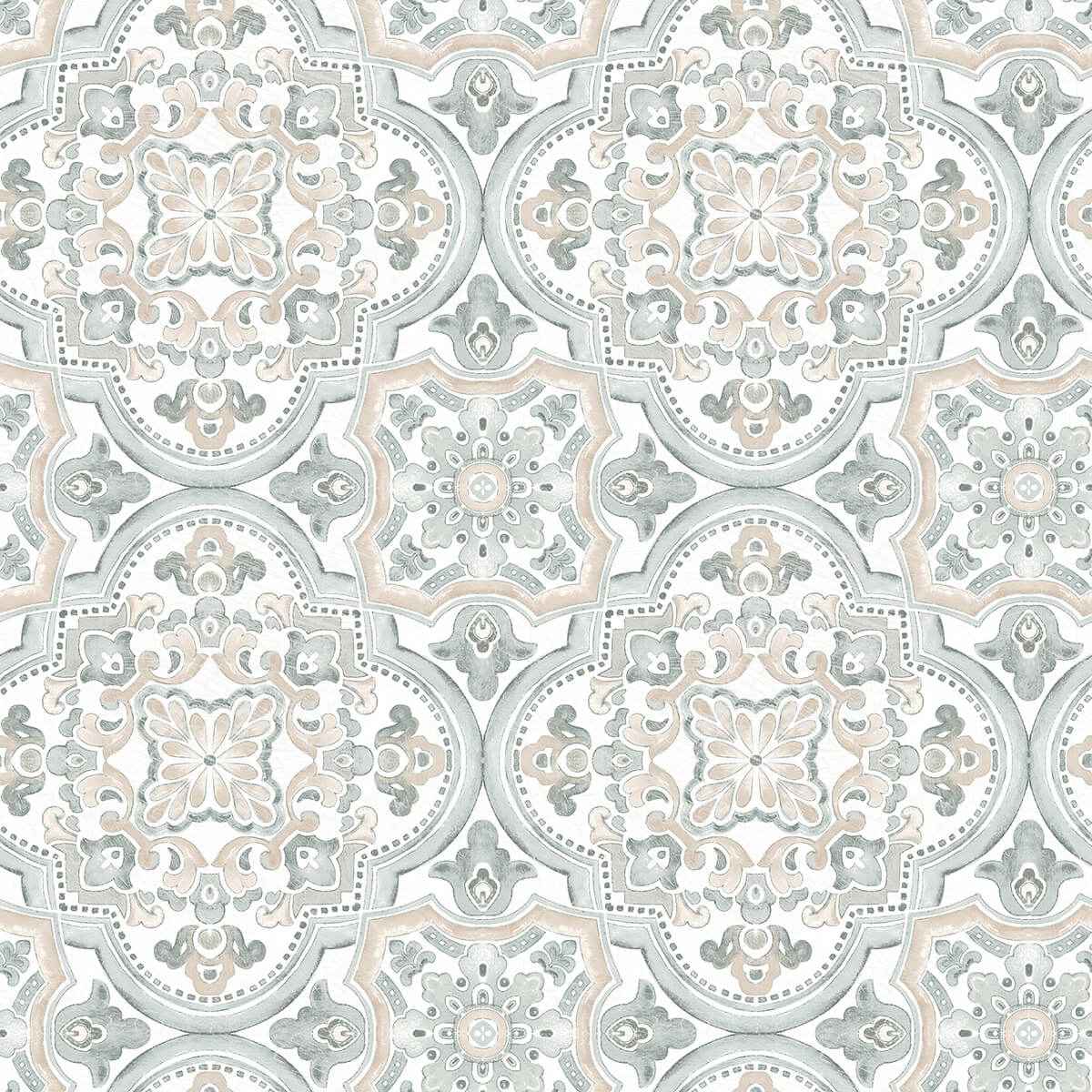 concord-coral-medallion-wallpaper-york-wallcoverings-3124-13961 - York Wallcoverings Wallpaper