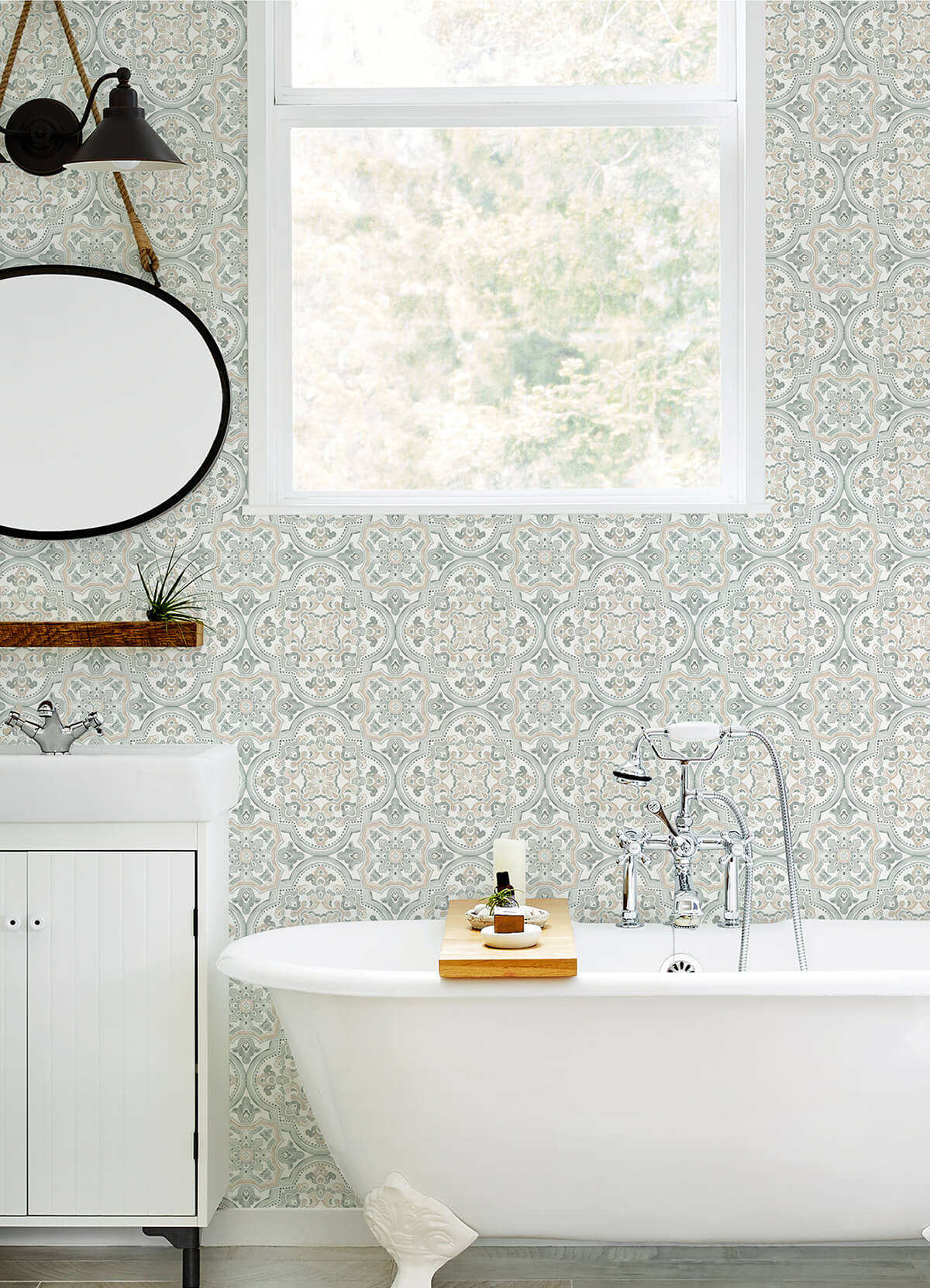 concord-coral-medallion-wallpaper-york-wallcoverings-3124-13961 - York Wallcoverings Wallpaper