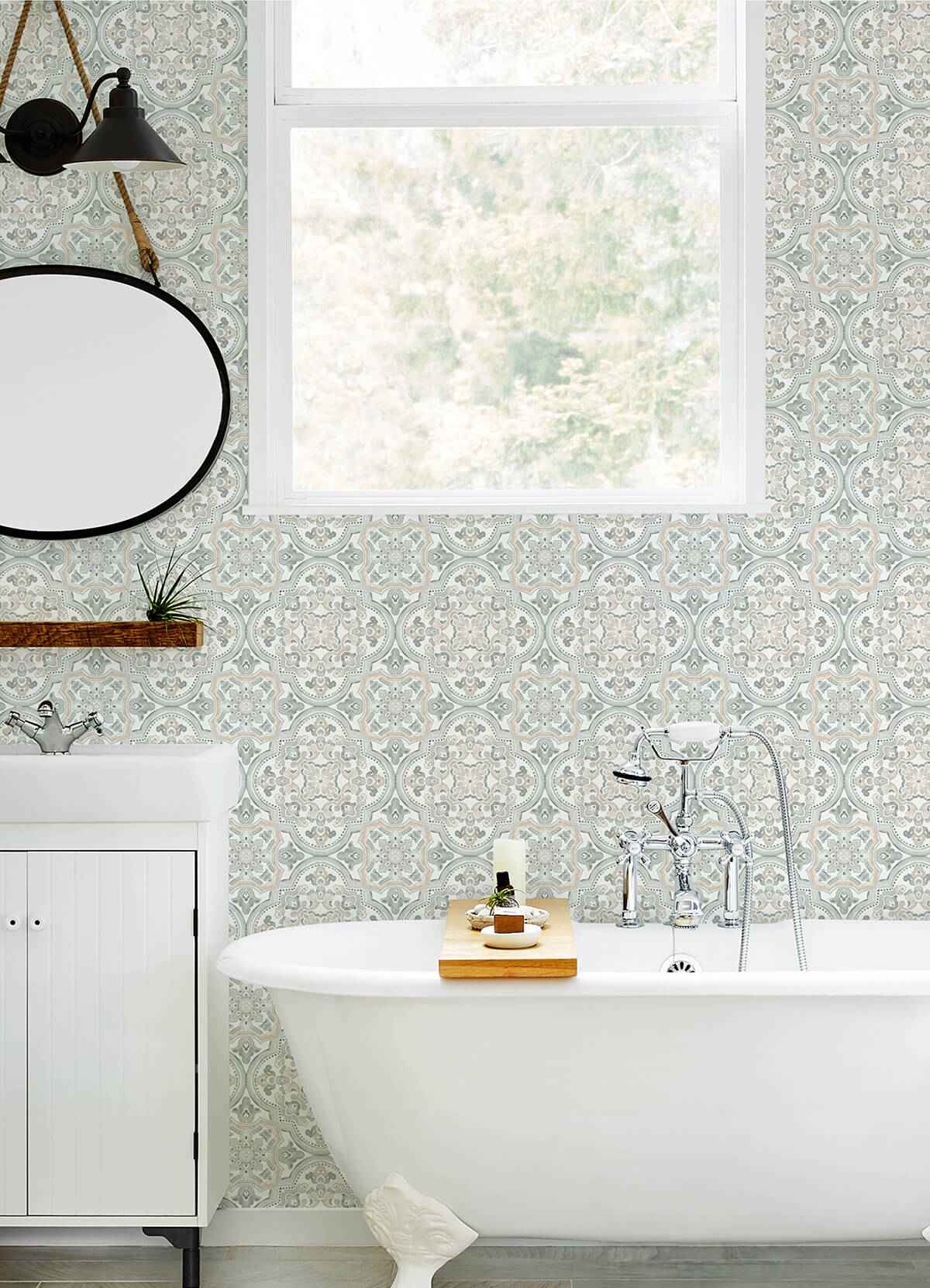 Concord Coral Medallion Wallpaper - York Wallcoverings - 3124-13961 - York Wallcoverings Wallpaper