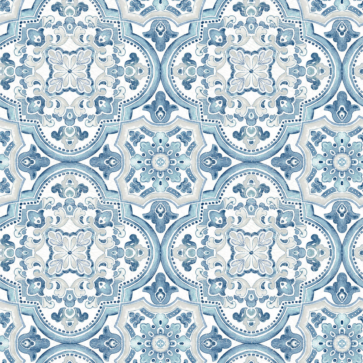 concord-blue-medallion-wallpaper-york-wallcoverings-3124-13962 - York Wallcoverings Wallpaper