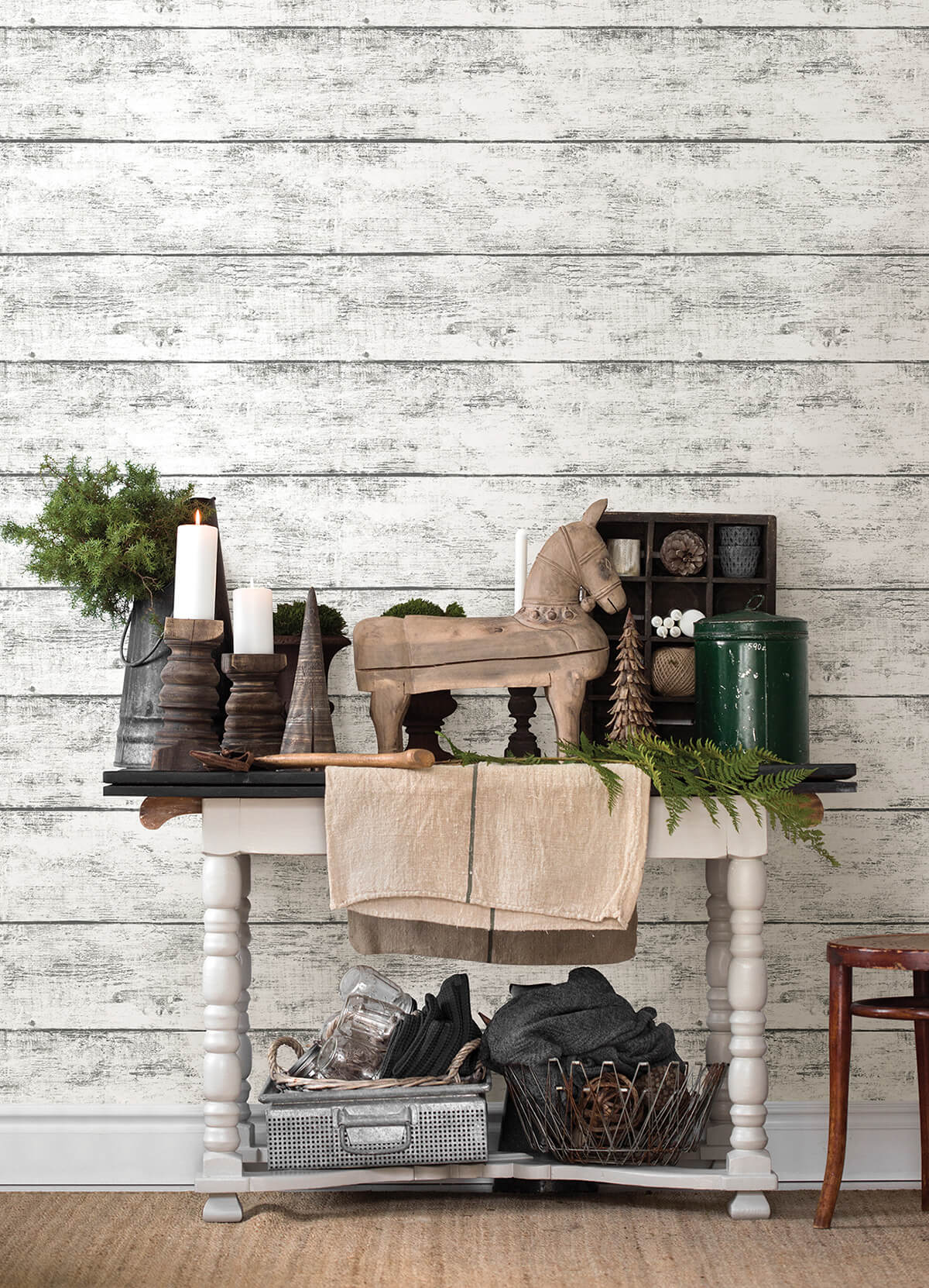 cabin-white-wood-planks-wallpaper-york-wallcoverings-3124-13971 - York Wallcoverings Wallpaper