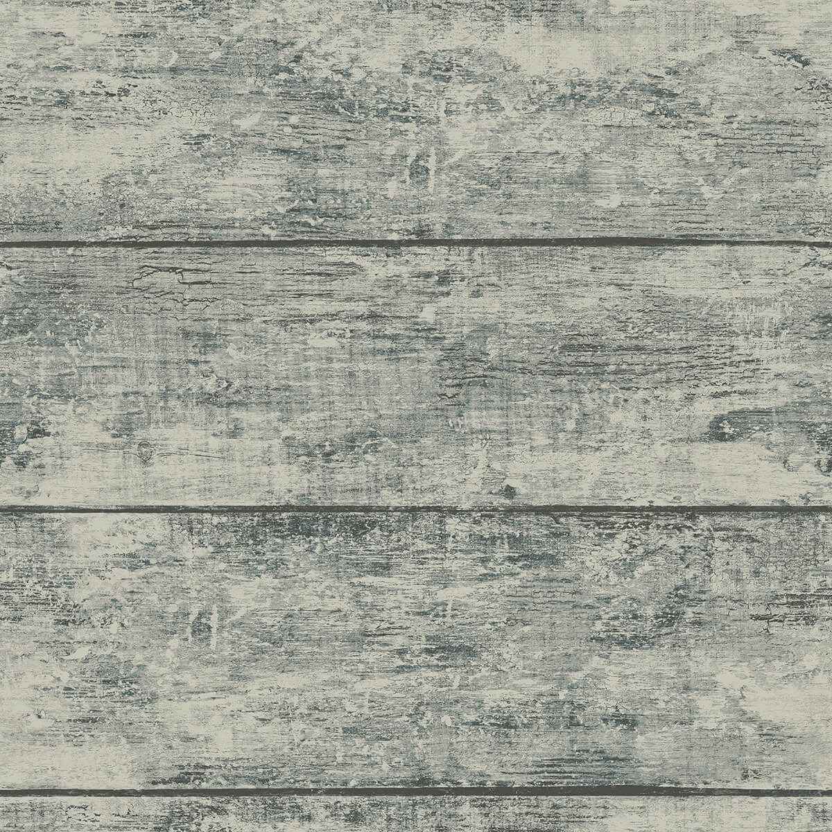 Cabin Teal Wood Planks Wallpaper - York Wallcoverings - 3124-13973