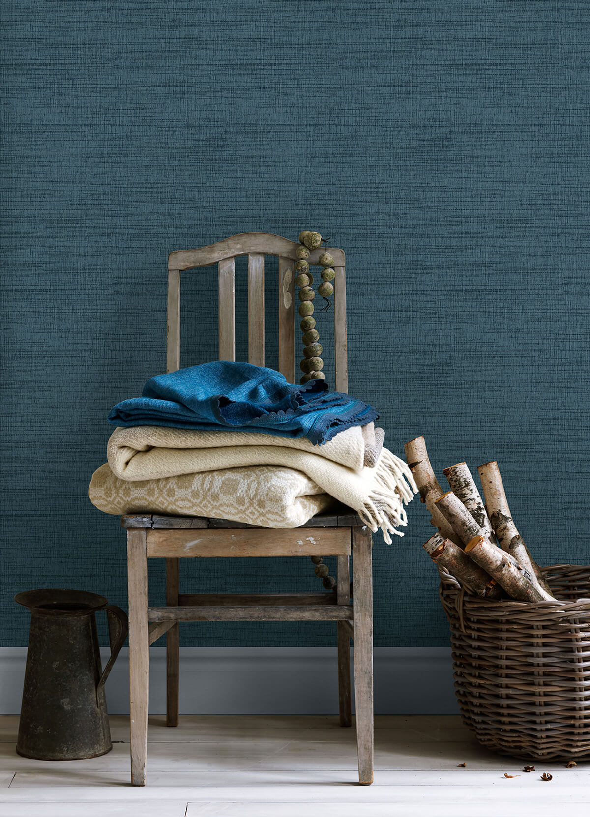 solitude-navy-distressed-texture-wallpaper-york-wallcoverings-3124-13984 - York Wallcoverings Wallpaper
