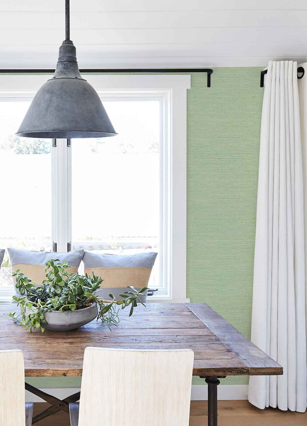 agave-green-faux-grasscloth-wallpaper-york-wallcoverings-3124-24284 - York Wallcoverings Wallpaper
