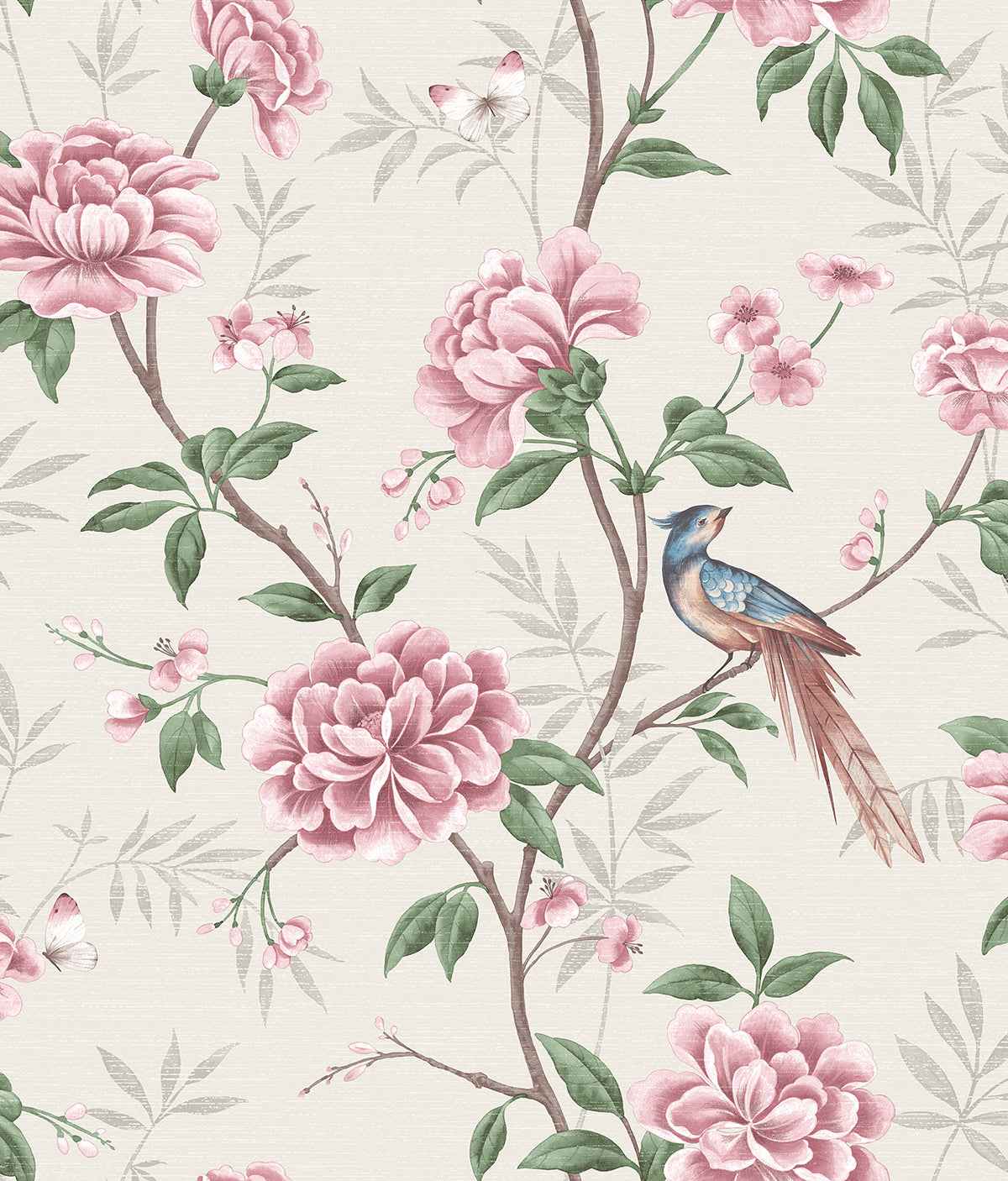 Akina Cream Floral Wallpaper - York Wallcoverings - M1725 - York Wallcoverings Wallpaper