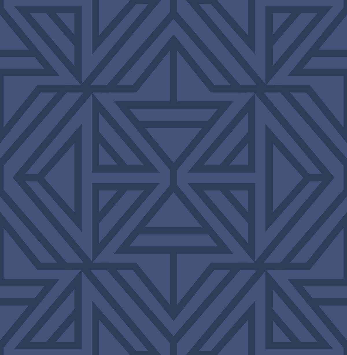 Blue Linear Peel and Stick Wallpaper - York Wallcoverings - NUS4290