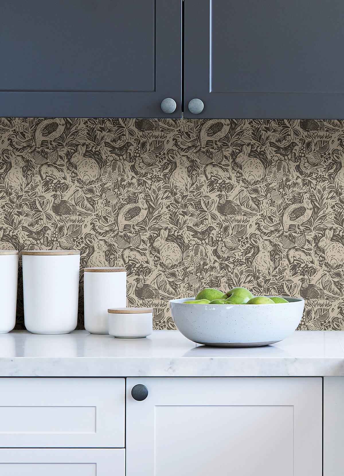 Charcoal Terrene Peel and Stick Wallpaper - York Wallcoverings - NUS4303 - York Wallcoverings Wallpaper