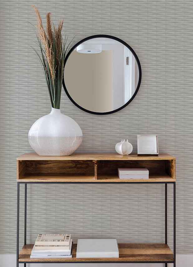 Gator Light Grey Geometric Stripe Wallpaper - York Wallcoverings - 2988-70008 - York Wallcoverings Wallpaper