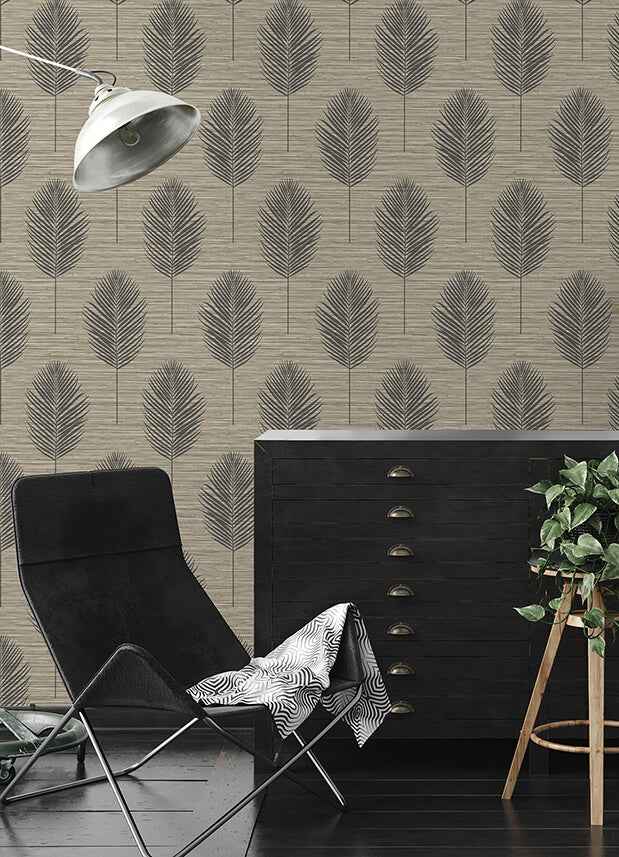 Bali Light Brown Fern Wallpaper - York Wallcoverings - 2988-70206 - York Wallcoverings Wallpaper
