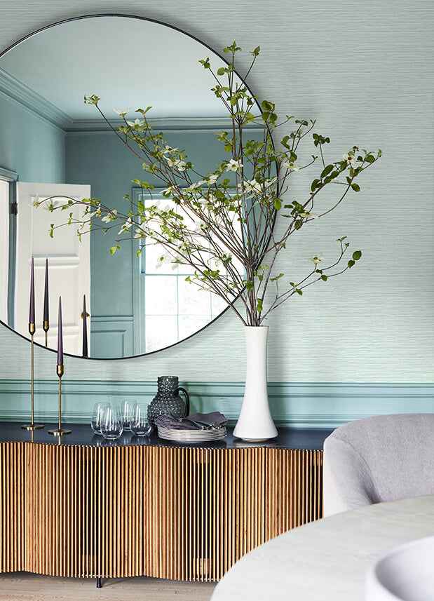 Rushmore Aqua Faux Grasscloth Wallpaper - York Wallcoverings - 2988-70302 - York Wallcoverings Wallpaper