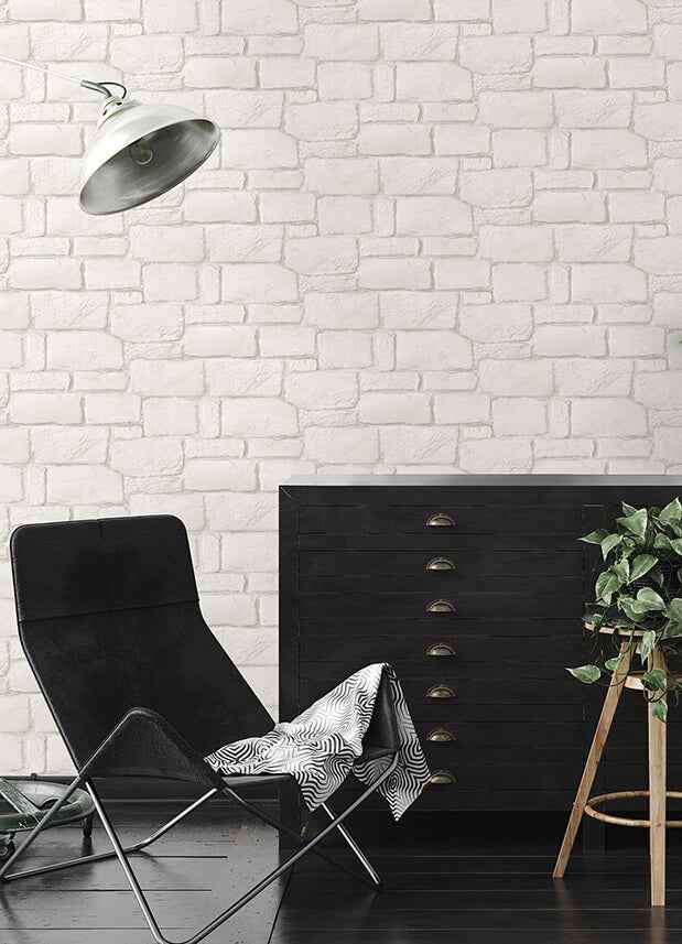 Casablanca Ivory Stone Wallpaper - York Wallcoverings - 2988-70503 - York Wallcoverings Wallpaper