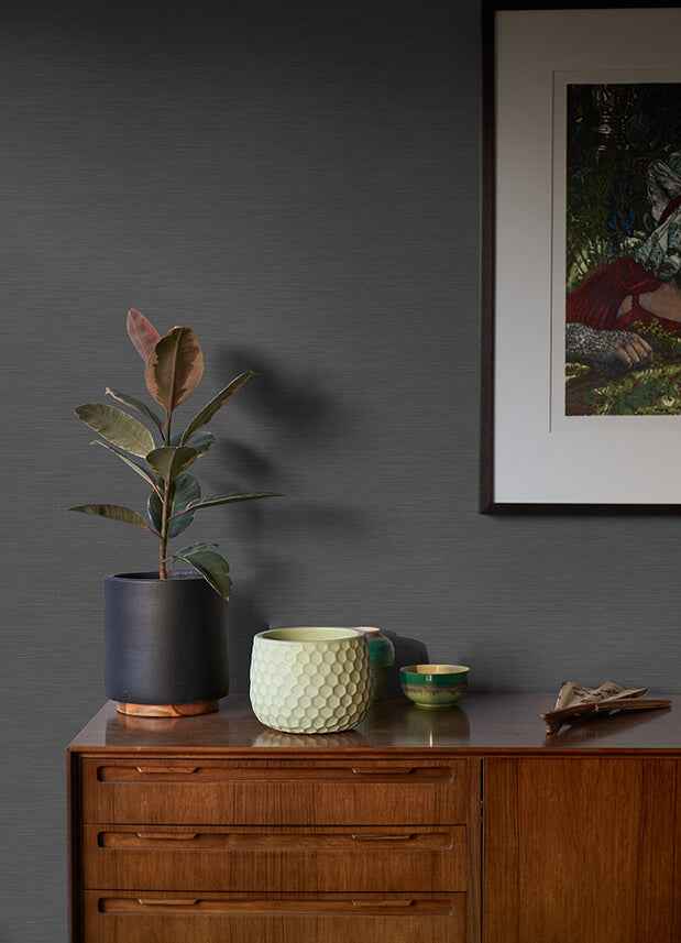 Moroccan Black Sisal Texture Wallpaper - York Wallcoverings - 2988-70710 - York Wallcoverings Wallpaper