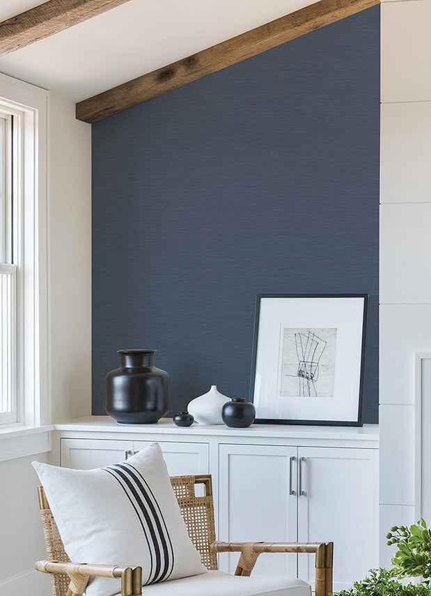 Moroccan Blue Sisal Texture Wallpaper - York Wallcoverings - 2988-70722 - York Wallcoverings Wallpaper