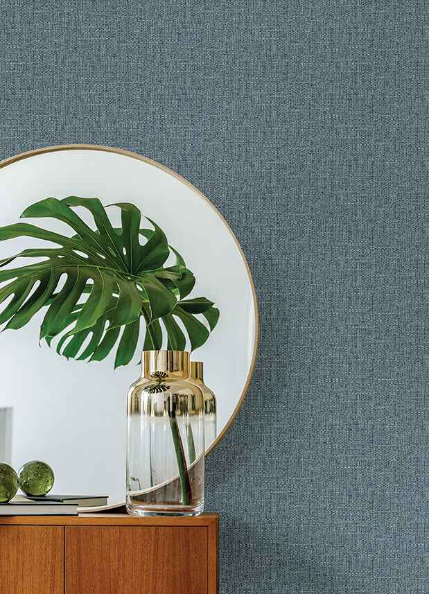 Snuggle Blue Woven Texture Wallpaper - York Wallcoverings - 2988-70902 - York Wallcoverings Wallpaper