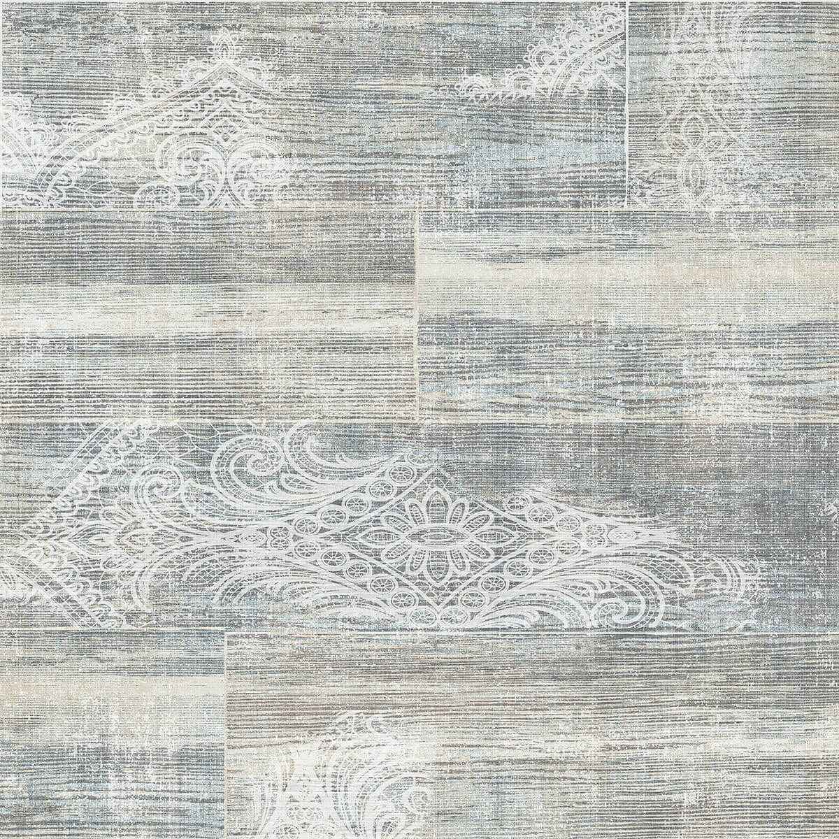 Inaya Blue Ornament Wallpaper - York Wallcoverings - MD17301 - York Wallcoverings Wallpaper
