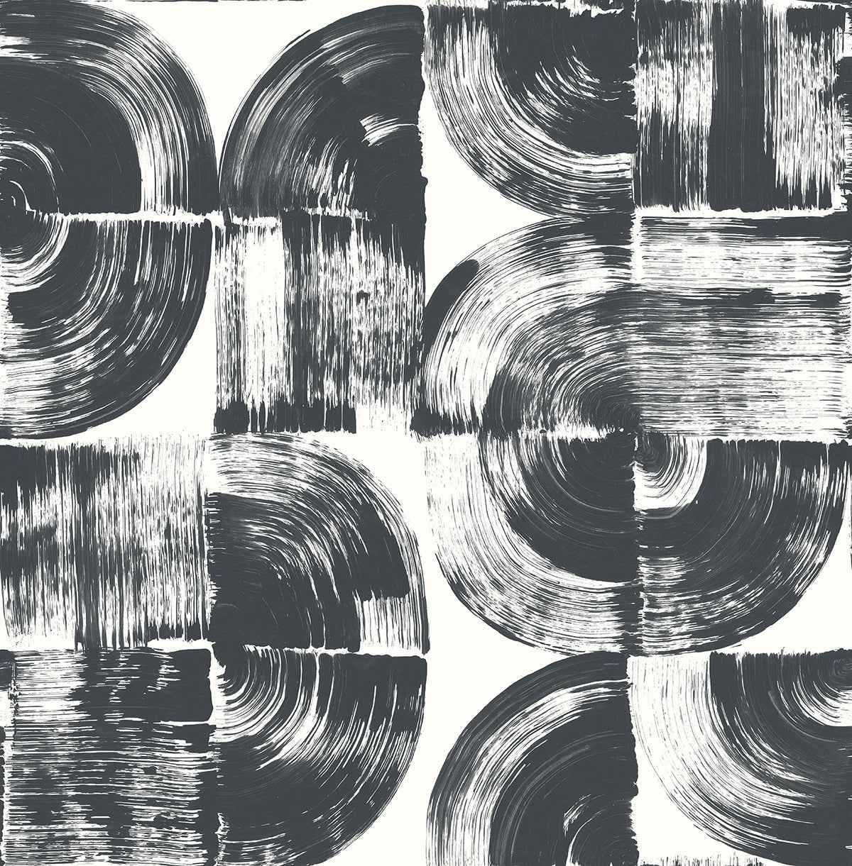 Giulietta Black Painterly Geometric Wallpaper - York Wallcoverings - 4014-26404 - York Wallcoverings Wallpaper