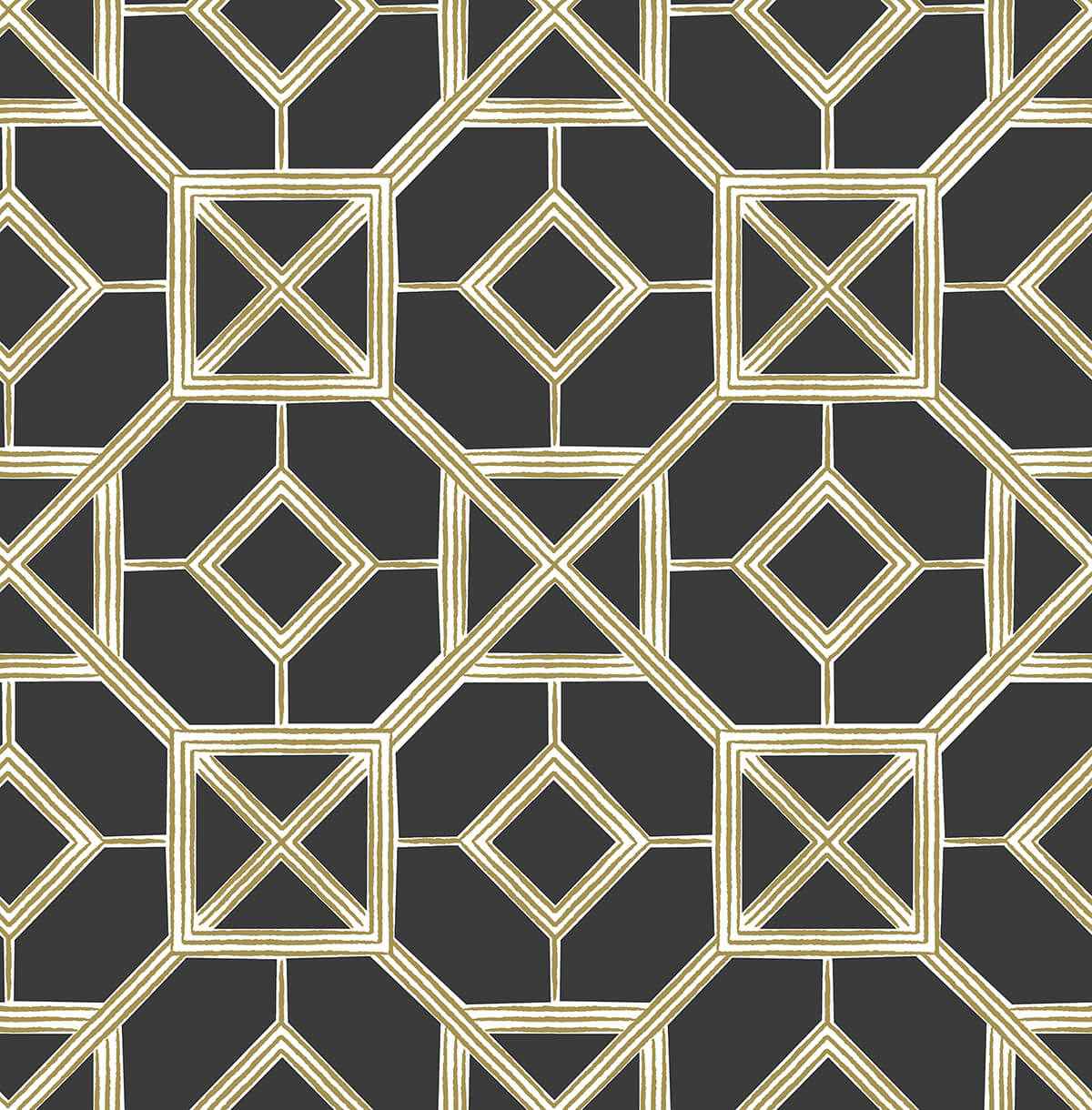 livia-black-trellis-wallpaper-york-wallcoverings-4014-26409 - York Wallcoverings Wallpaper