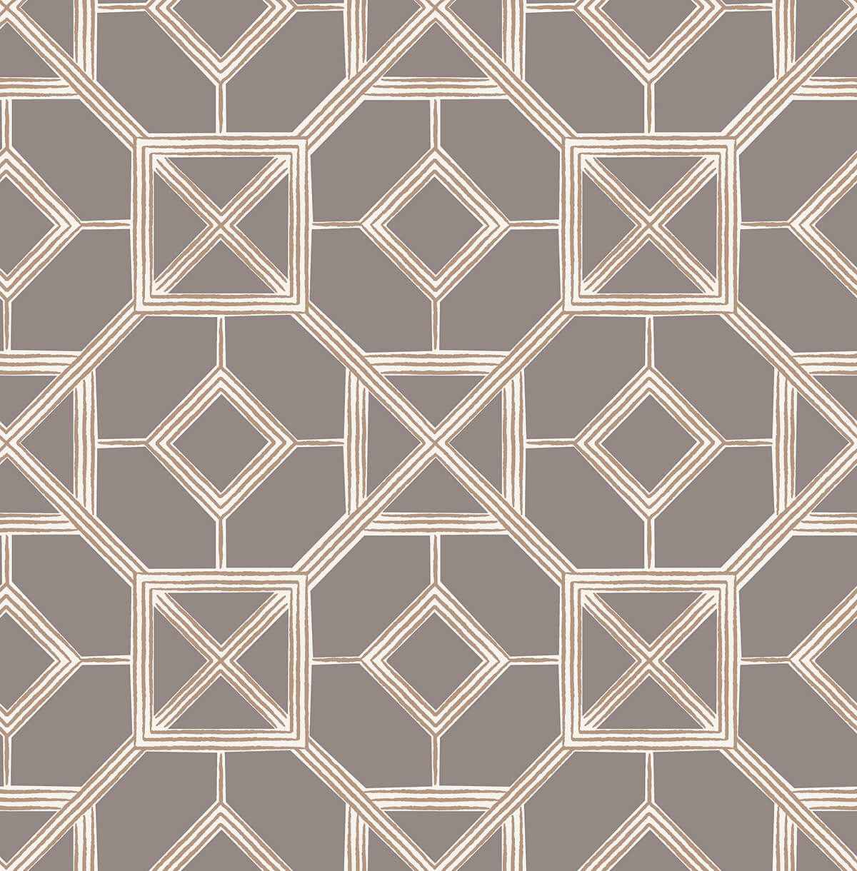 Livia Mauve Trellis Wallpaper - York Wallcoverings - 4014-26413