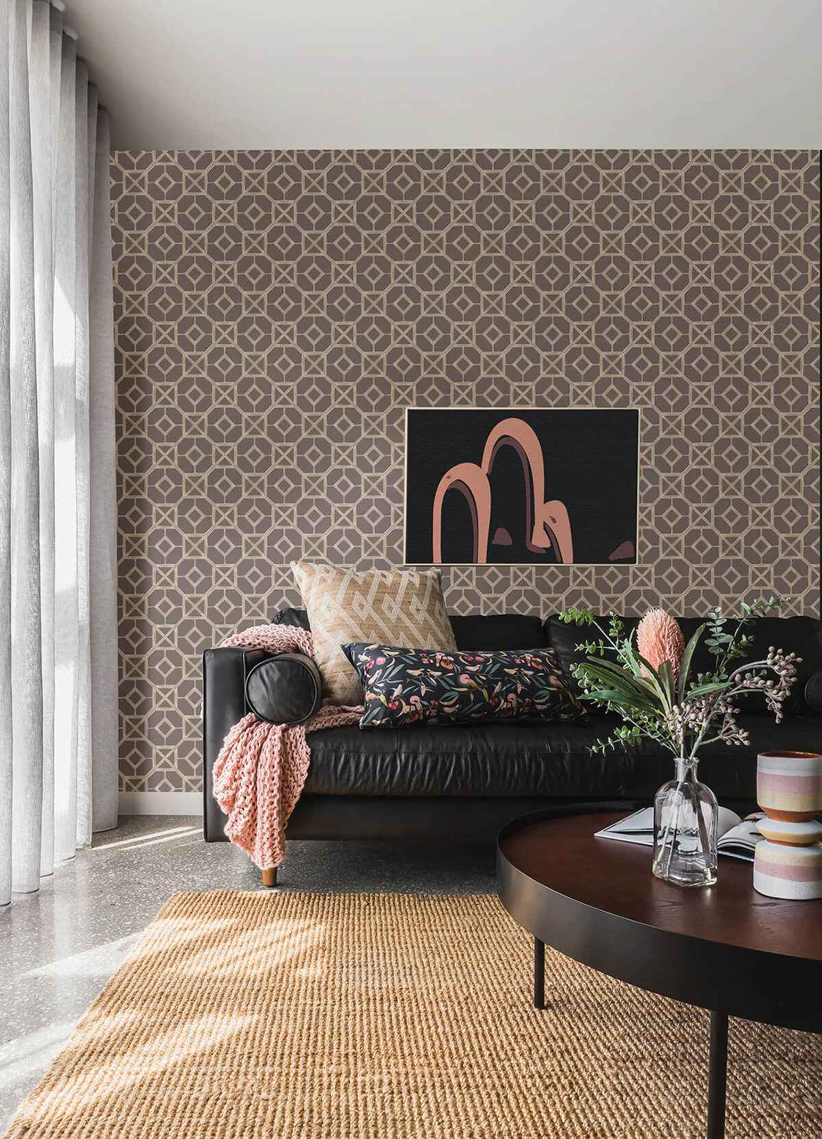 livia-mauve-trellis-wallpaper-york-wallcoverings-4014-26413 - York Wallcoverings Wallpaper
