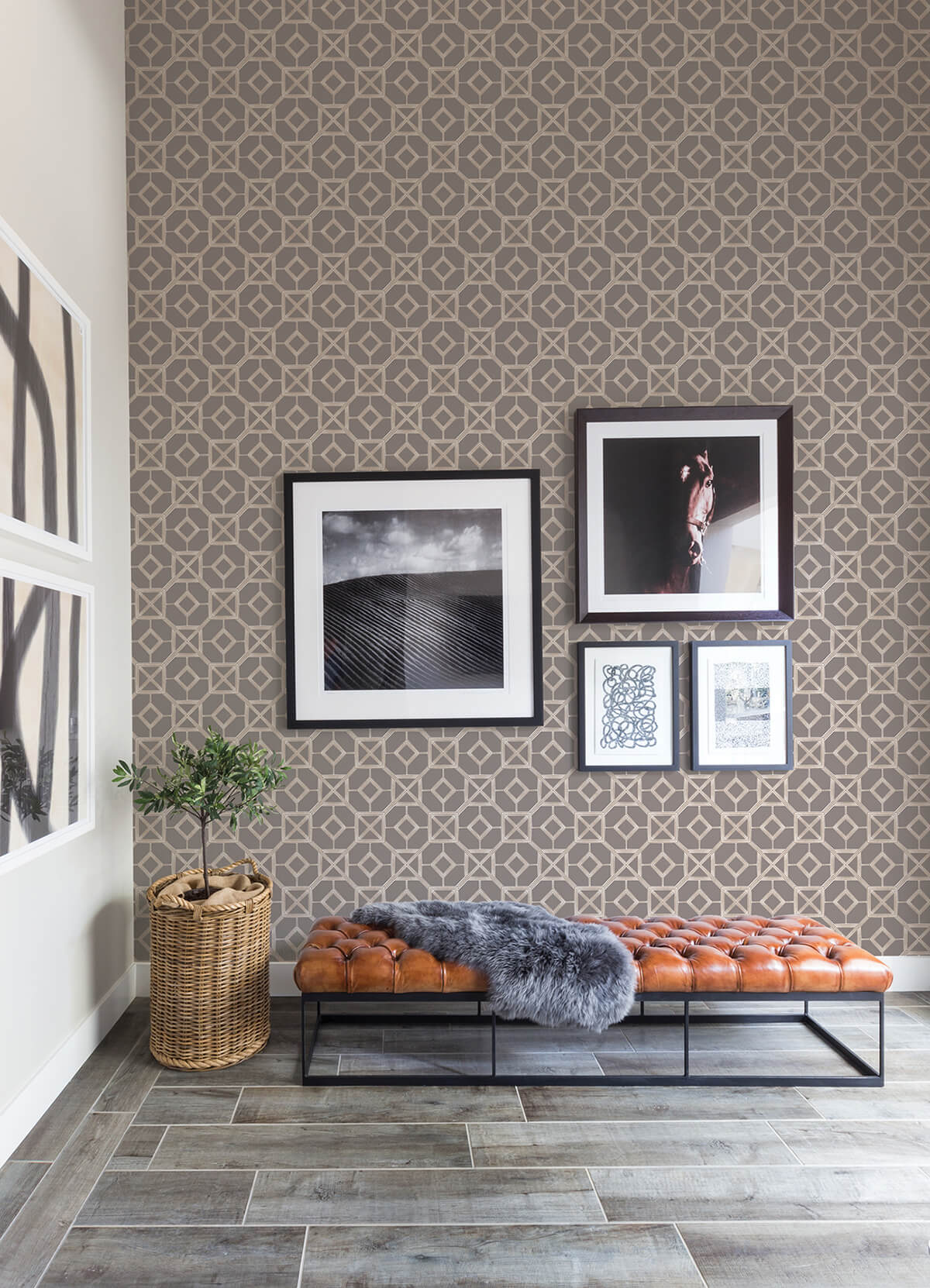 livia-mauve-trellis-wallpaper-york-wallcoverings-4014-26413 - York Wallcoverings Wallpaper