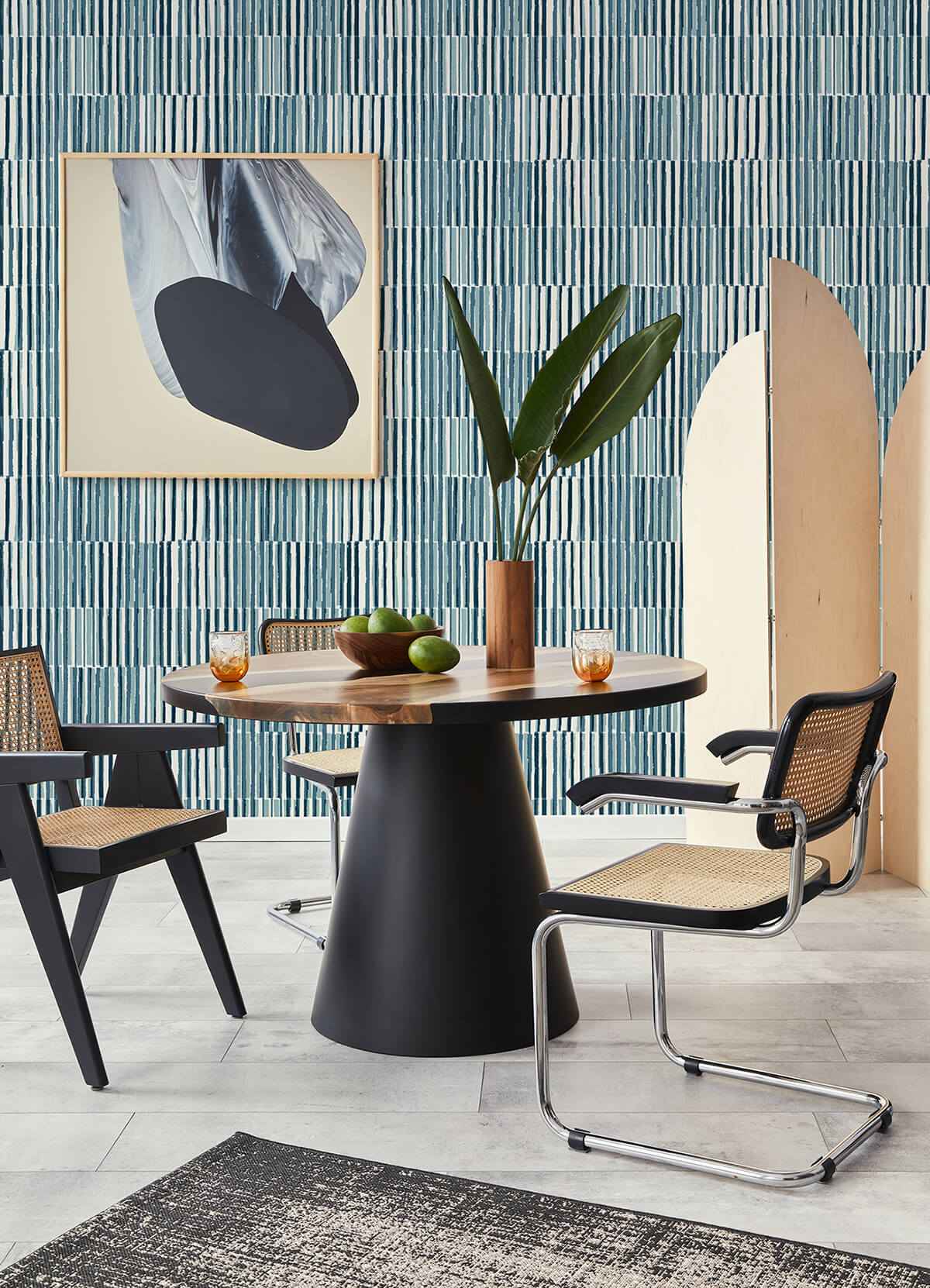 sabah-teal-stripe-wallpaper-york-wallcoverings-4014-26414 - York Wallcoverings Wallpaper