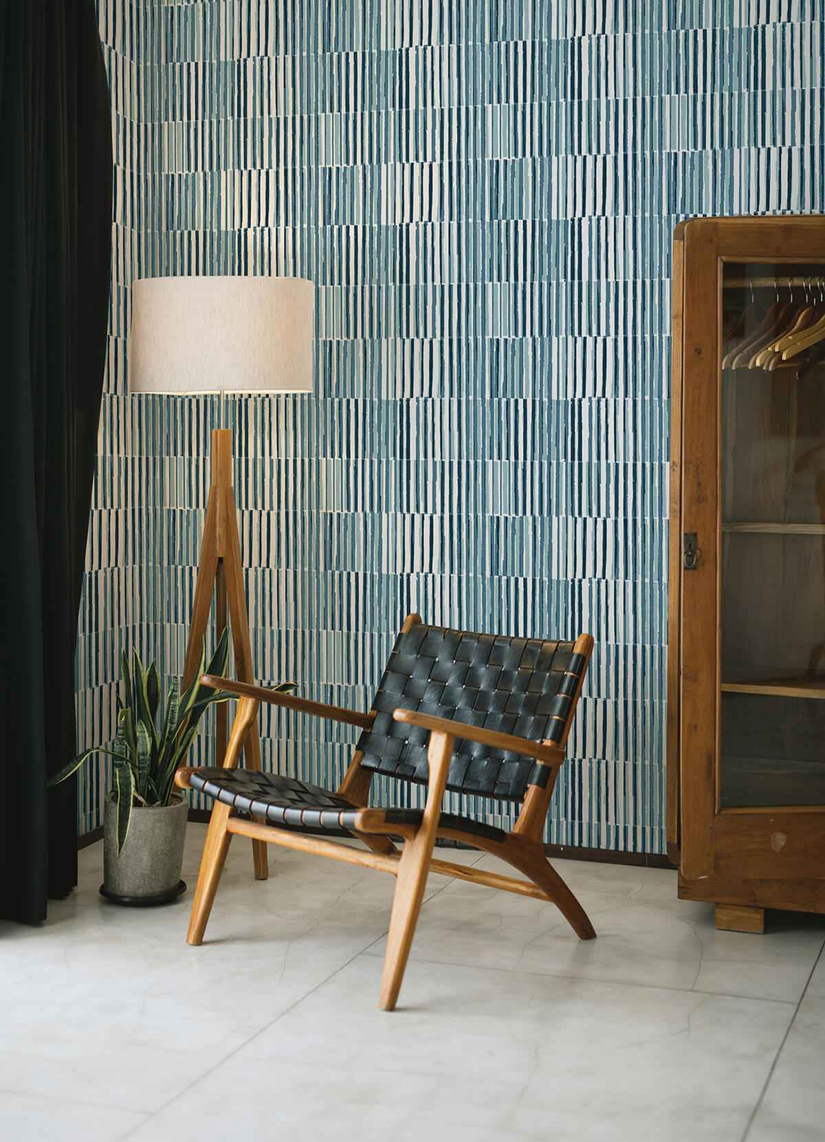 Sabah Teal Stripe Wallpaper - York Wallcoverings - 4014-26414 - York Wallcoverings Wallpaper