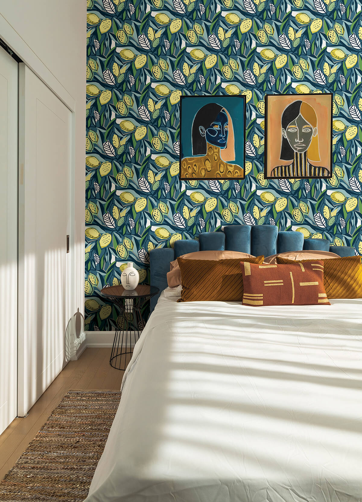 meyer-blue-citrus-wallpaper-york-wallcoverings-4014-26422 - York Wallcoverings Wallpaper