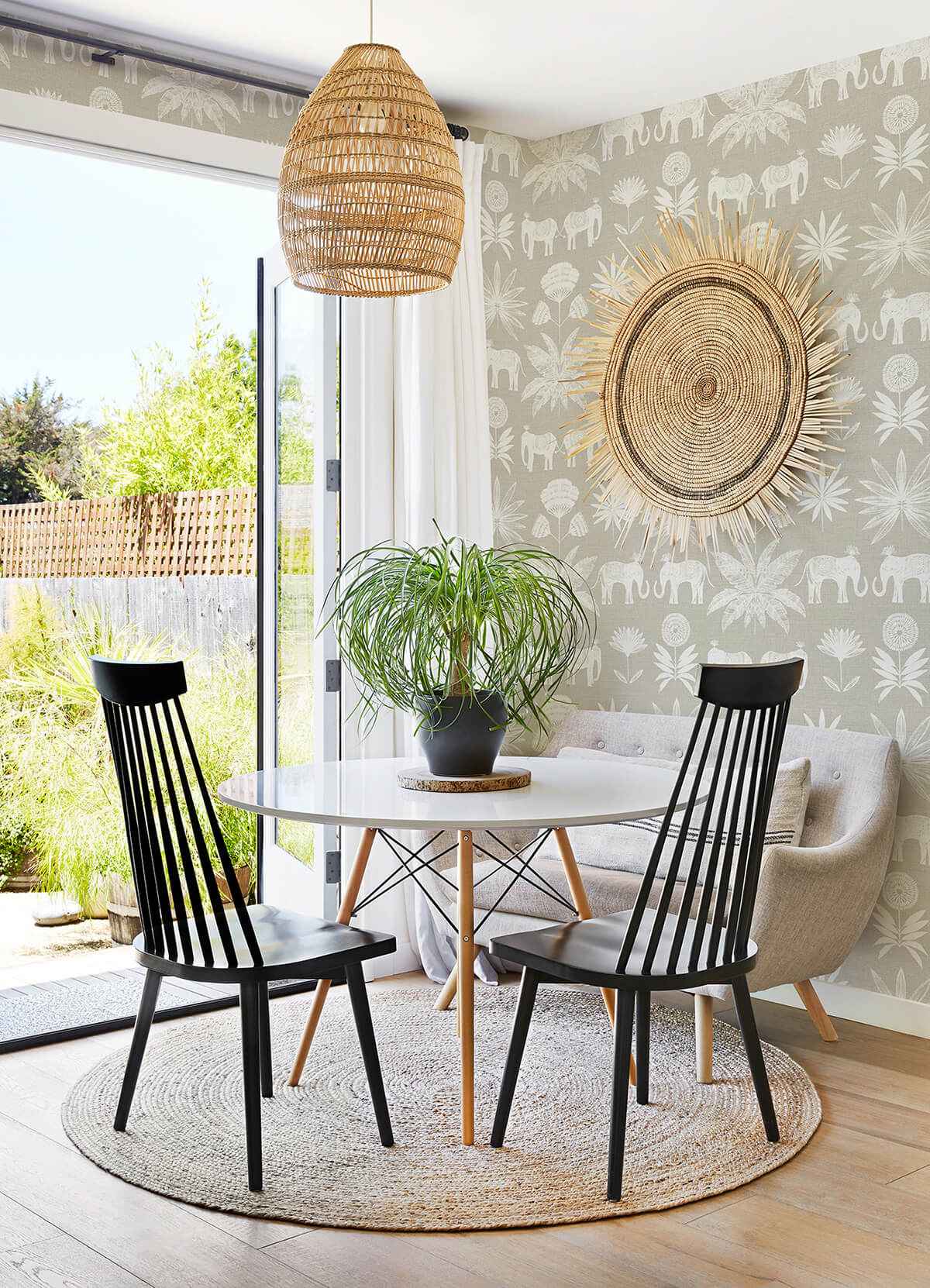 bazaar-light-grey-elephant-oasis-wallpaper-york-wallcoverings-4014-26433 - York Wallcoverings Wallpaper