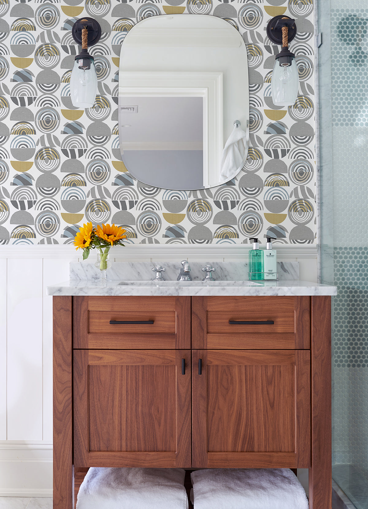 mahe-grey-mod-geometric-wallpaper-york-wallcoverings-4014-26443 - York Wallcoverings Wallpaper