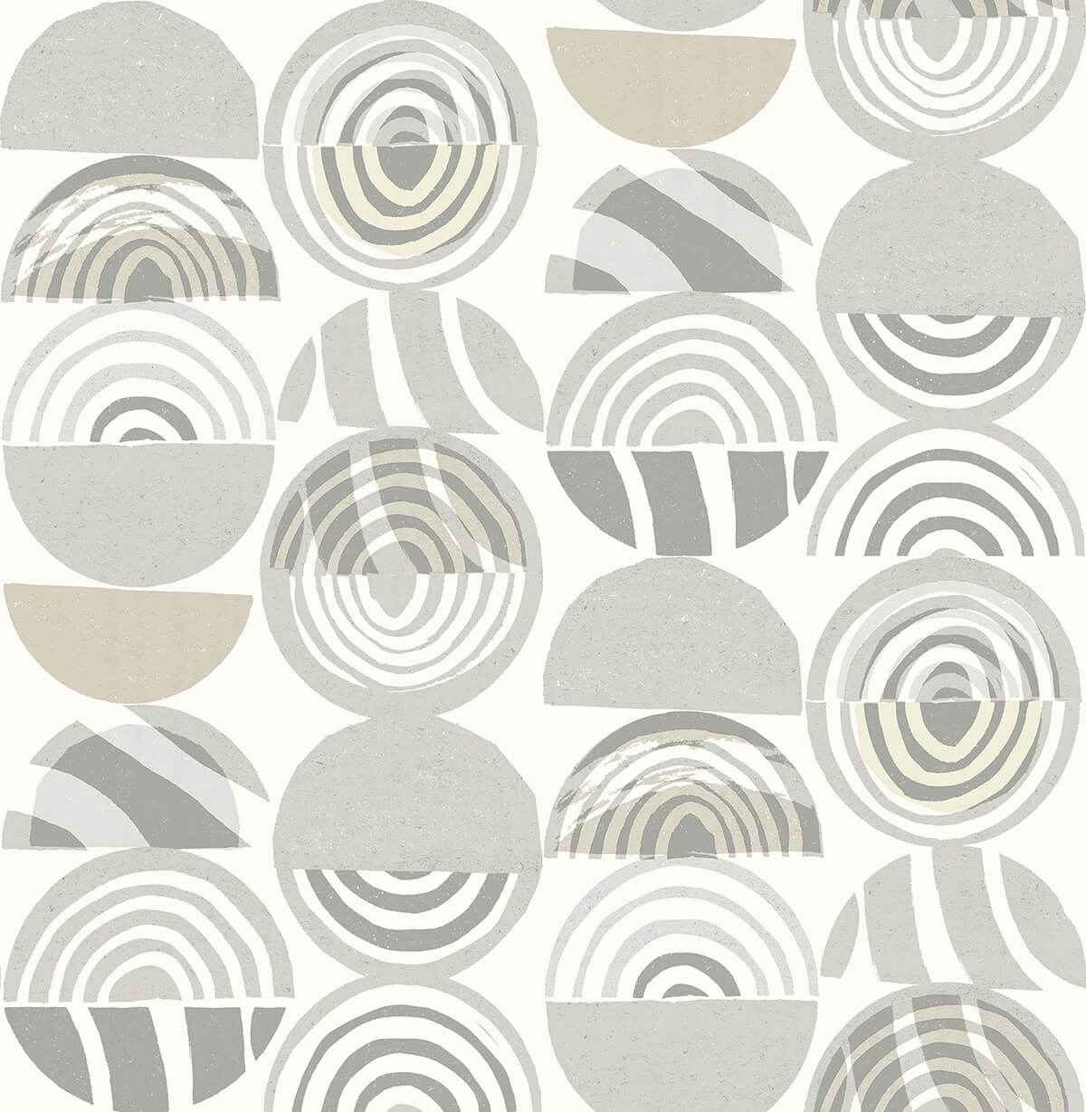 Mage Light Grey Mod Geometric Wallpaper - York Wallcoverings - 4014-26444 - York Wallcoverings Wallpaper