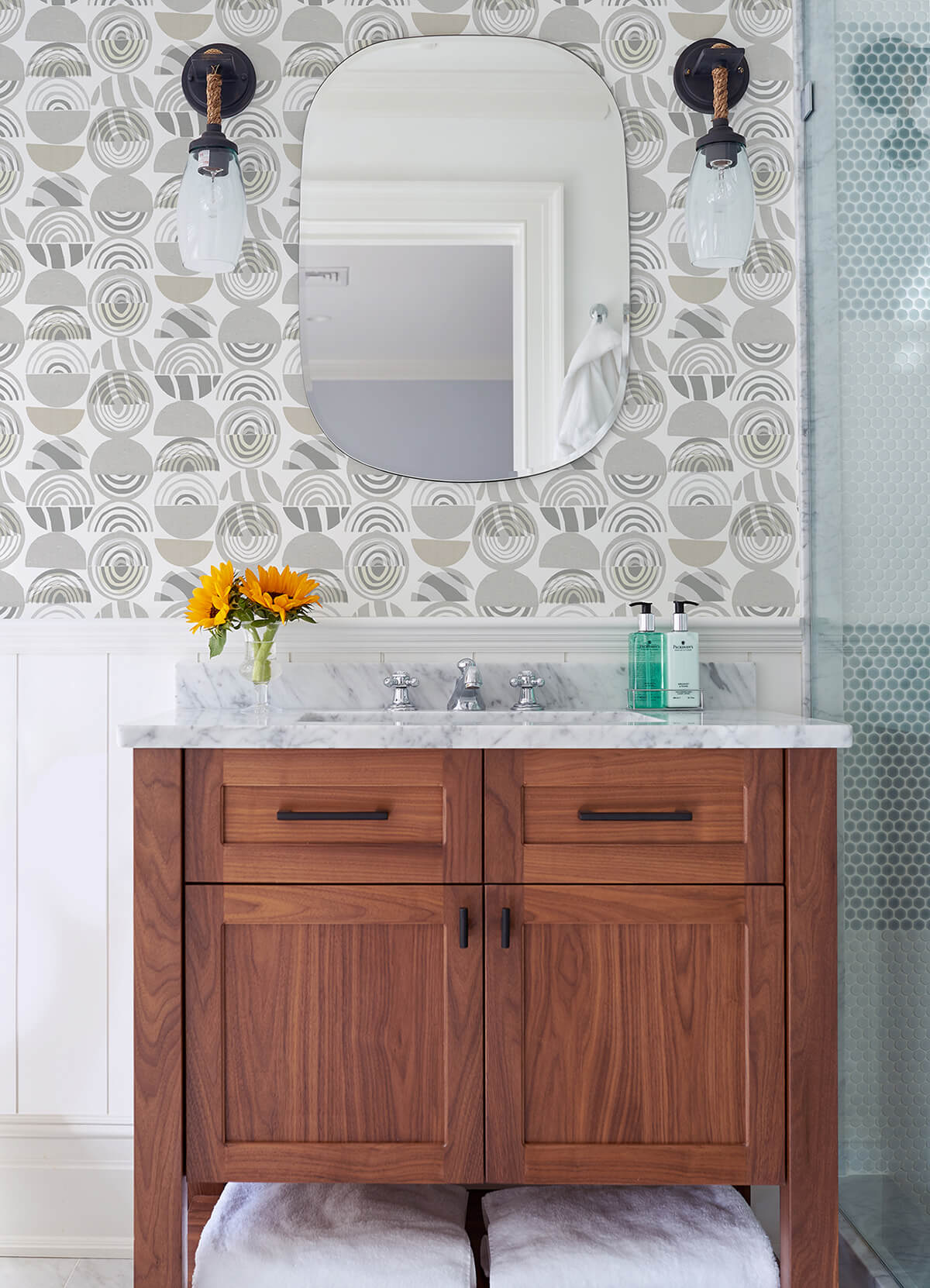 mage-light-grey-mod-geometric-wallpaper-york-wallcoverings-4014-26444 - York Wallcoverings Wallpaper