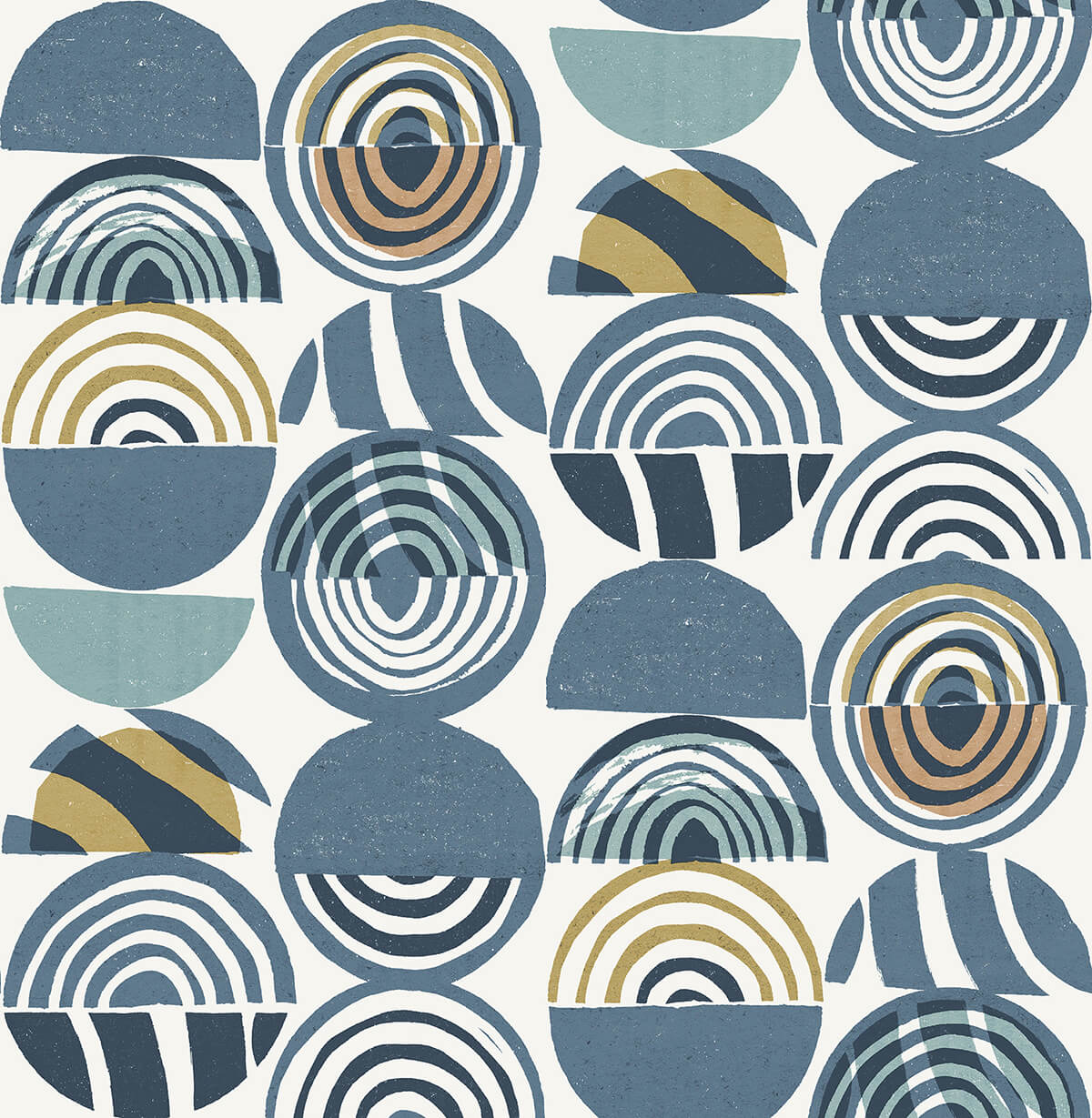 mage-blue-mod-geometric-wallpaper-york-wallcoverings-4014-26446 - York Wallcoverings Wallpaper