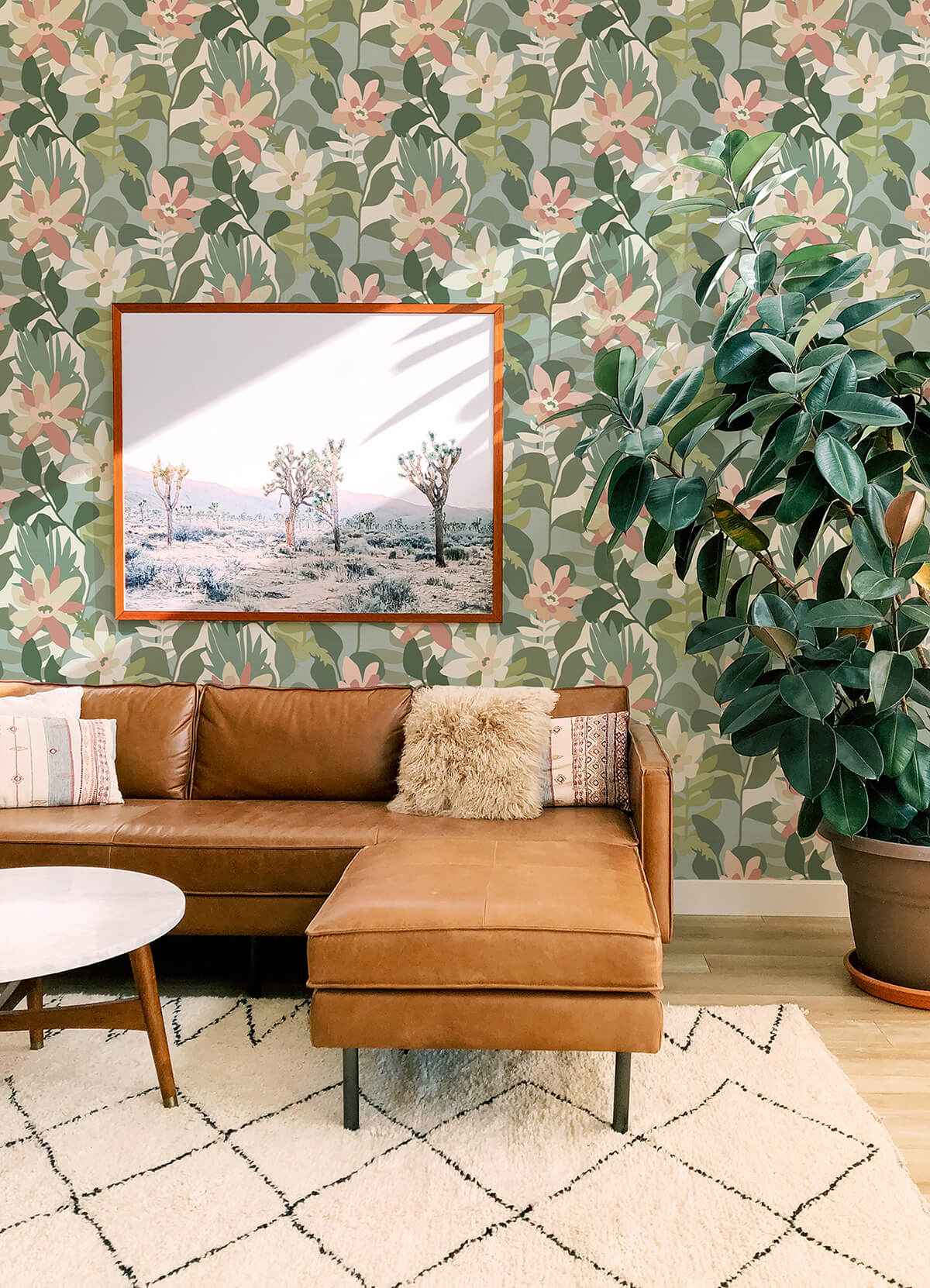 koko-green-floral-wallpaper-york-wallcoverings-4014-26452 - York Wallcoverings Wallpaper