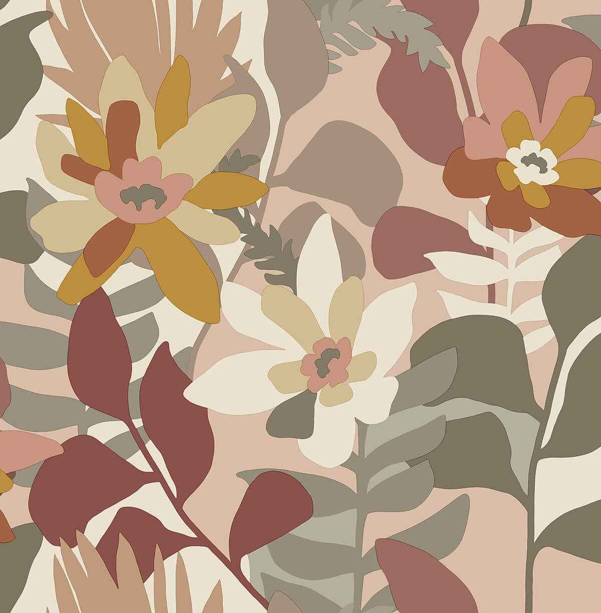 Koko Rose Floral Wallpaper - York Wallcoverings - 4014-26455 - York Wallcoverings Wallpaper