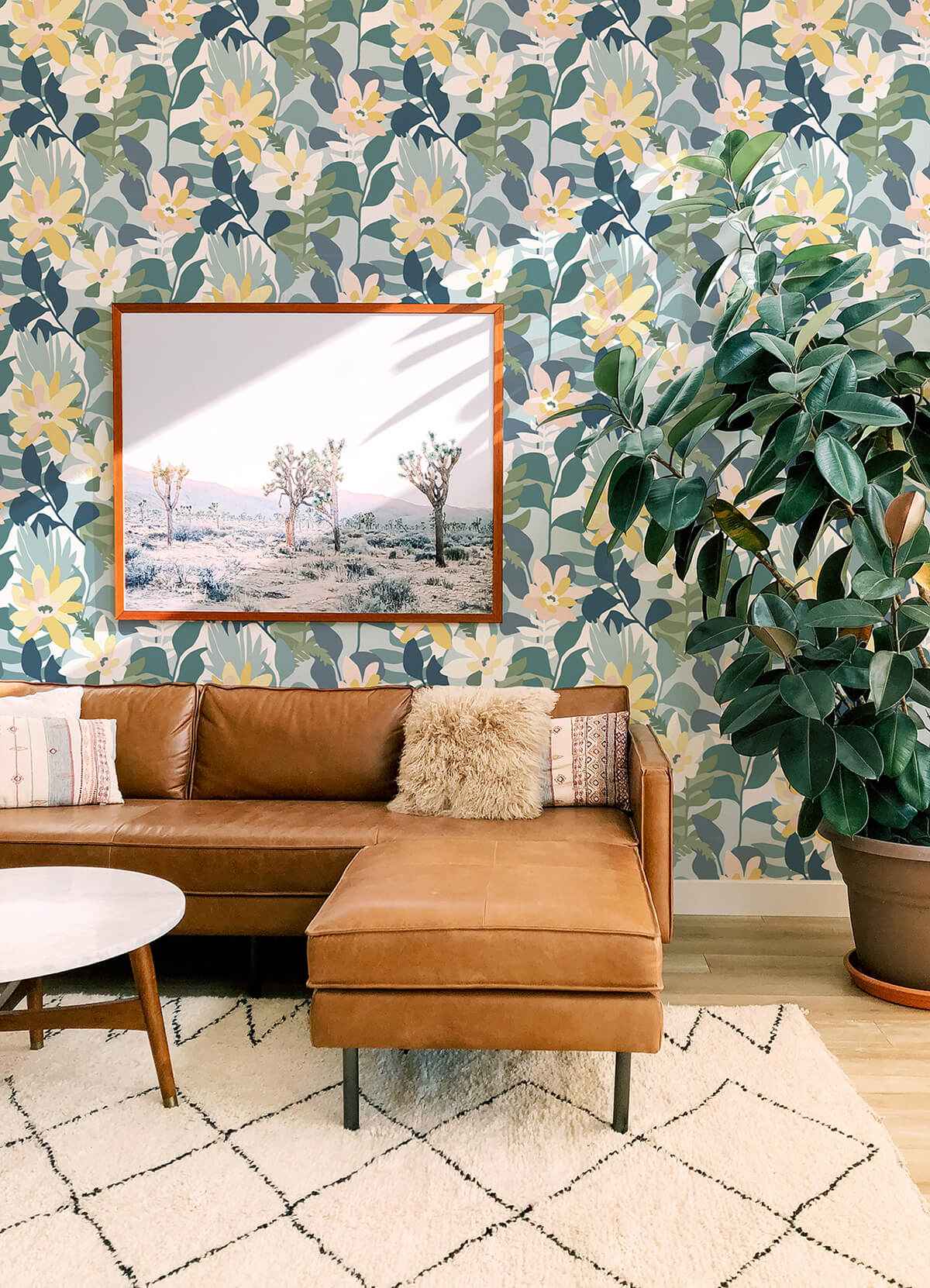 koko-turquoise-floral-wallpaper-york-wallcoverings-4014-26456 - York Wallcoverings Wallpaper