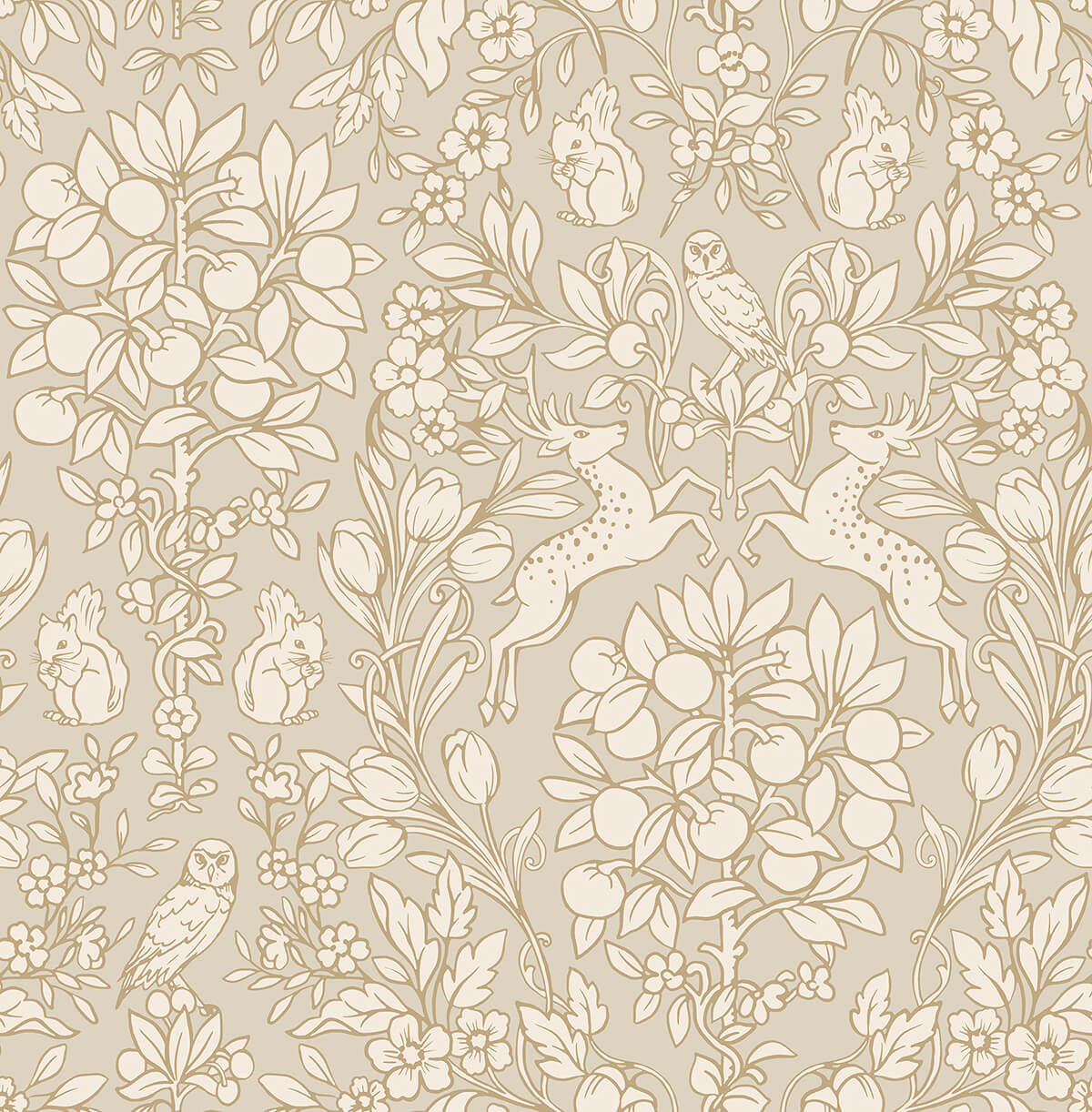 taupe-enchanted-peel-and-stick-wallpaper-york-wallcoverings-nus4478 - York Wallcoverings Wallpaper