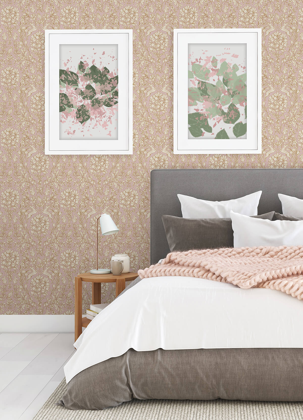 blush-enchanted-peel-and-stick-wallpaper-york-wallcoverings-nus4479 - York Wallcoverings Wallpaper
