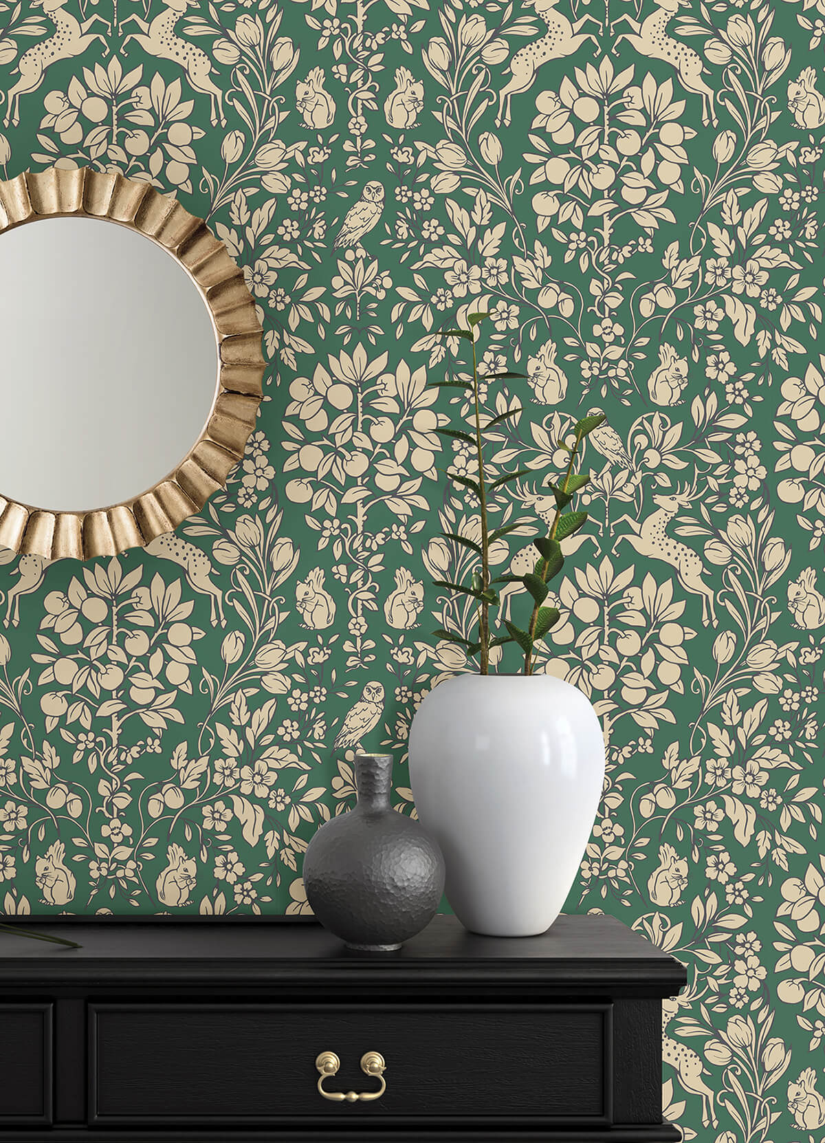 emerald-enchanted-peel-and-stick-wallpaper-york-wallcoverings-nus4480 - York Wallcoverings Wallpaper