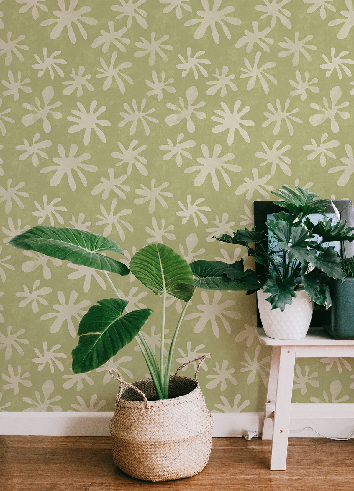 sage-field-of-flowers-peel-and-stick-wallpaper-york-wallcoverings-ahs4719 - York Wallcoverings Wallpaper