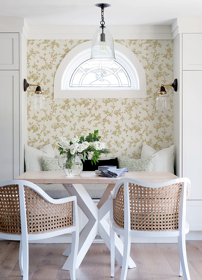 nightingale-wheat-floral-trail-wallpaper-york-wallcoverings-4072-70061 - York Wallcoverings Papel pintado