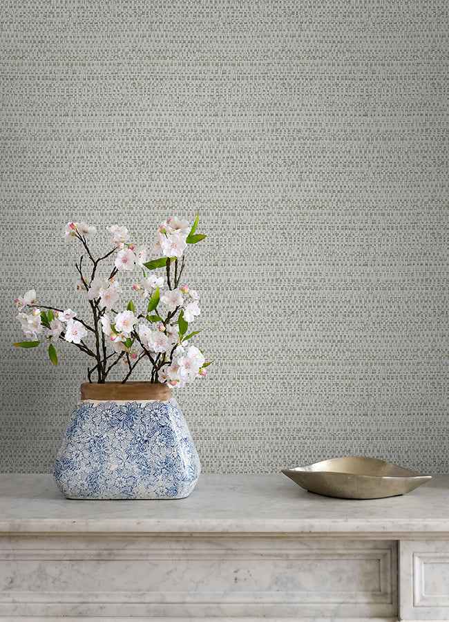 Balantine Grey Weave Wallpaper - York Wallcoverings - 4072-70058 - York Wallcoverings Wallpaper