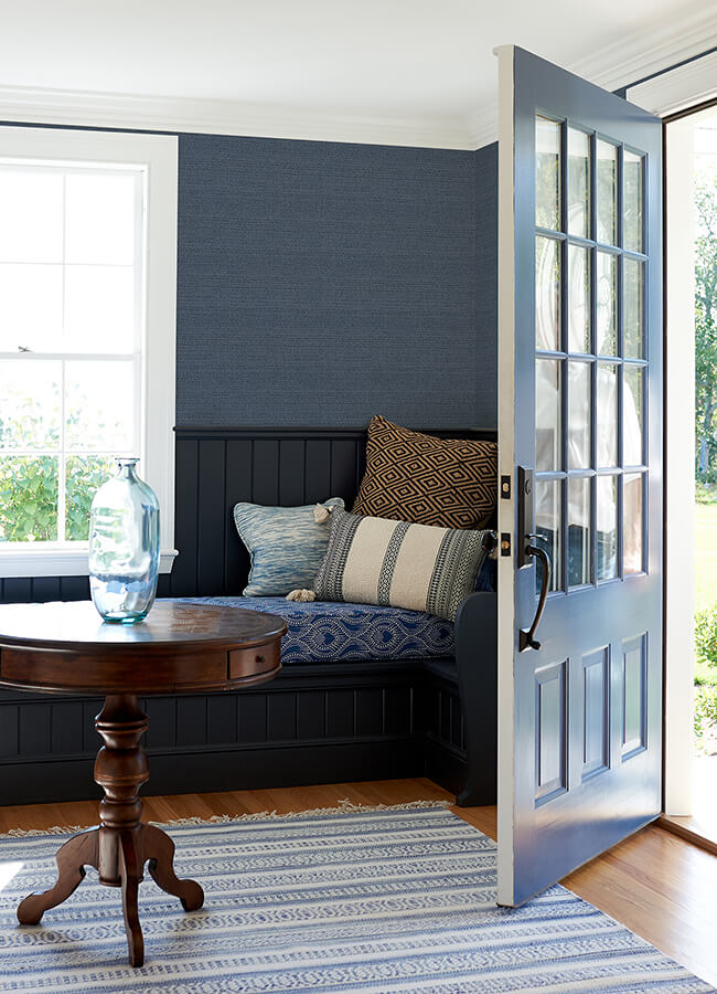 balantine-navy-weave-wallpaper-york-wallcoverings-4072-70055 - York Wallcoverings Wallpaper