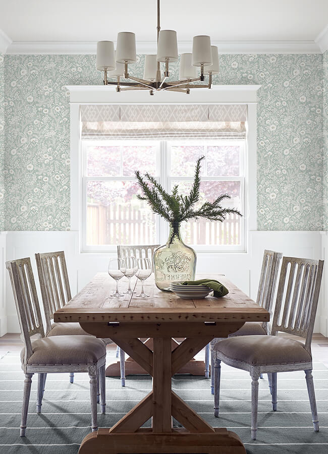 agathon-seafoam-floral-wallpaper-york-wallcoverings-4072-70053 - York Wallcoverings Papel pintado